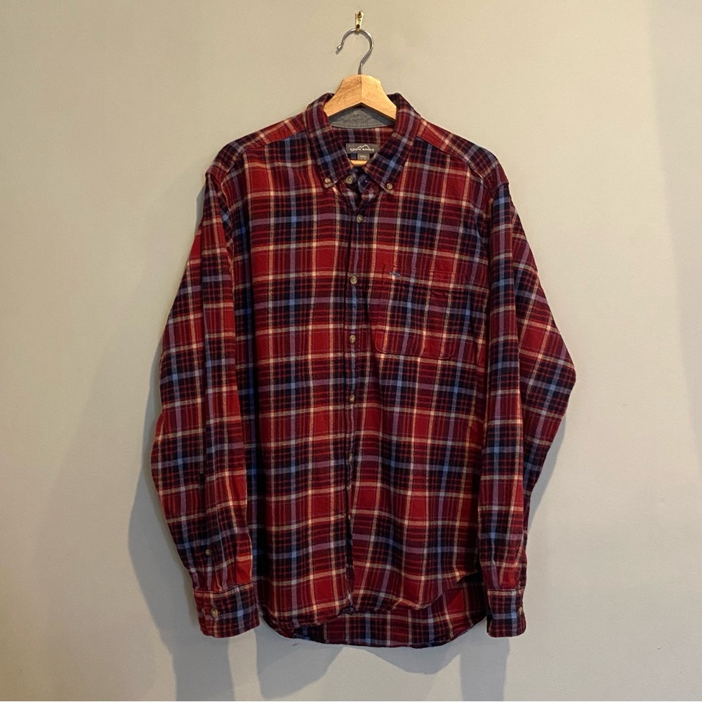 Eddie bauer flannel plaid button button down